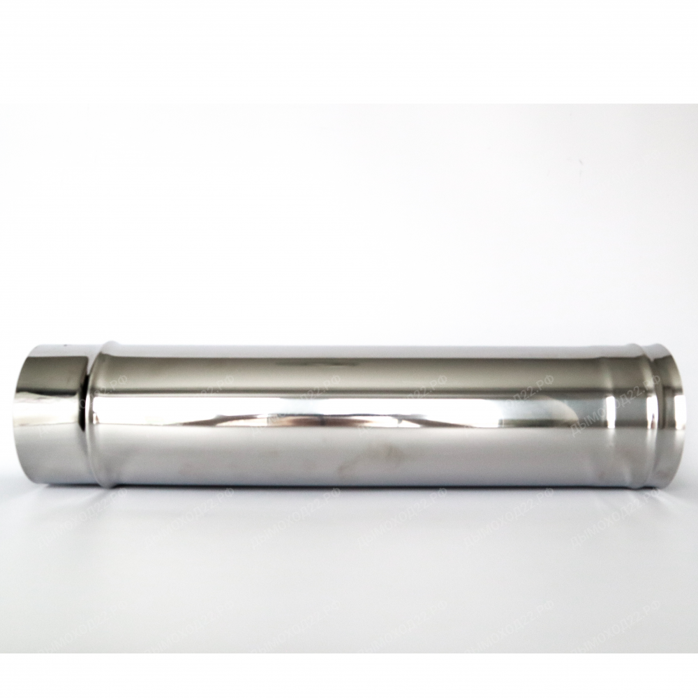 Труба нержавеющая 1м d80 0,5мм Нержавеющая сталь внутренней трубы AISI 321 Толщина металла одностенного дымохода, мм 0.5