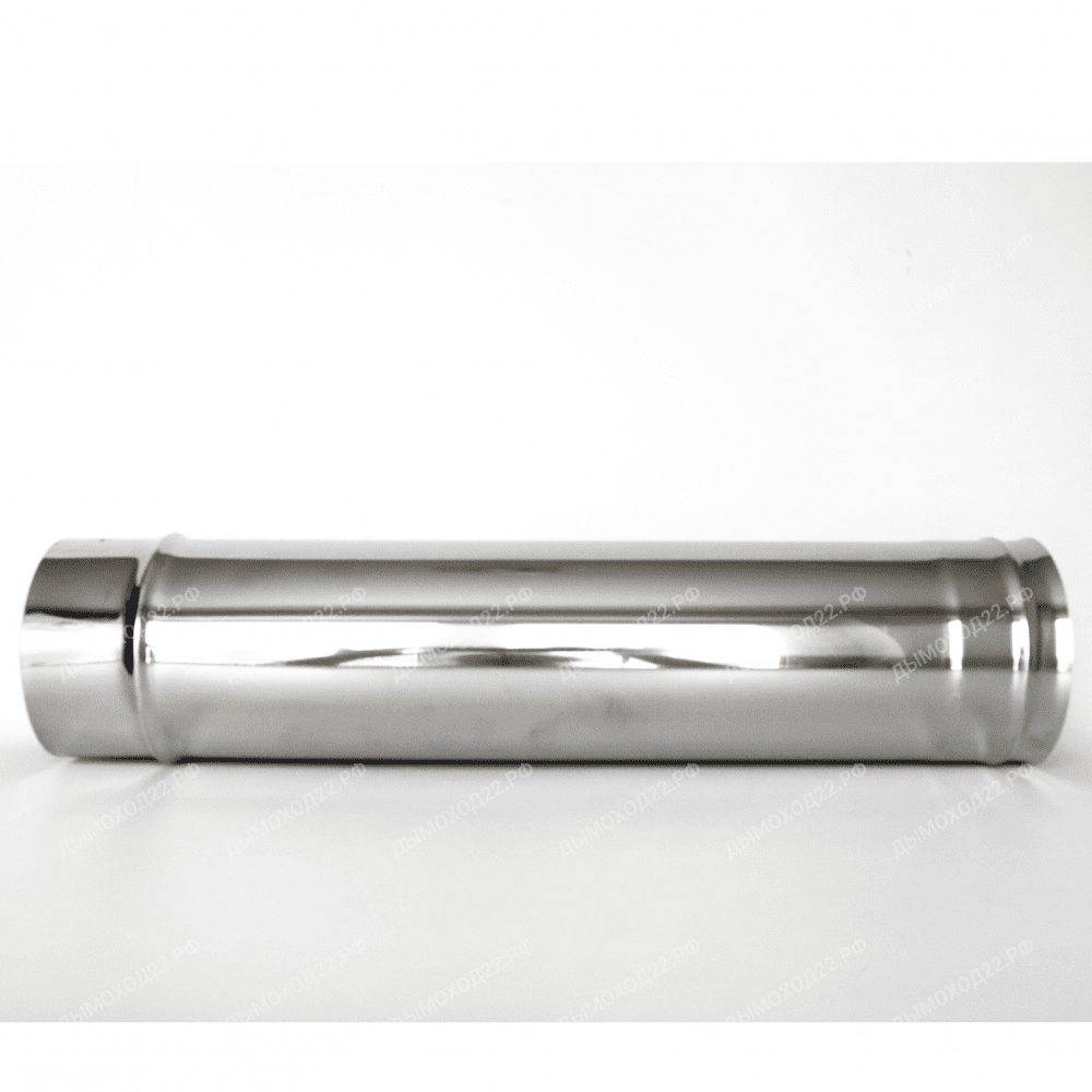 Труба нержавеющая 0.5 м d115  Нержавеющая сталь внутренней трубы AISI 316 Толщина металла одностенного дымохода, мм 0.5